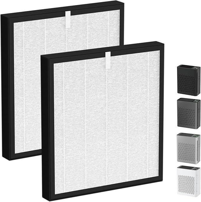 TZ-K2 Replacement Filter Compatible with ToLife Air Puri-Fier Filter TZ-K2-A, 3-in-1 H13 HEPA with Activated Carbon and Pre-Filter, 2 Pack