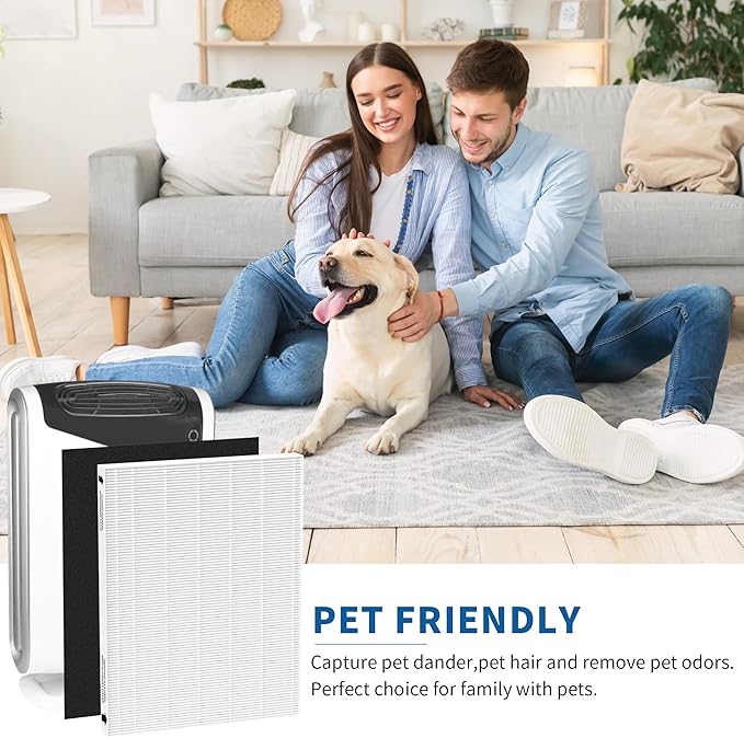 3 Packs Replacement Filters Compatible with Fellowes AeraMax 290 300 DX95 Air Cleaner Purifier, Part# 9287201 with 6 pcs Activated Carbon Filters