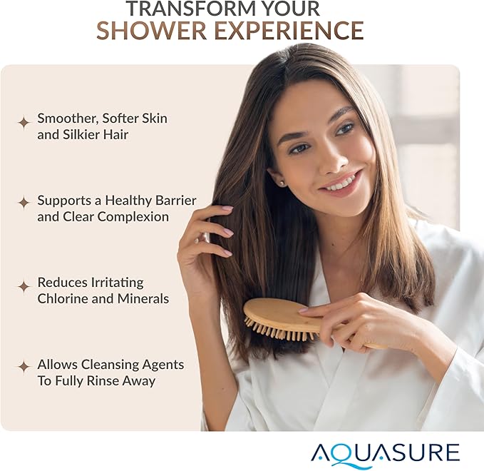 Aquasure 10,000 Gallons High Capacity Shower Filter For Healthier Hair, Skin & Nails | Improves Dry Itchy Skin, Reduce Dandruff, Eczema, Protect Colored Hair (Oil Rub Bronze)