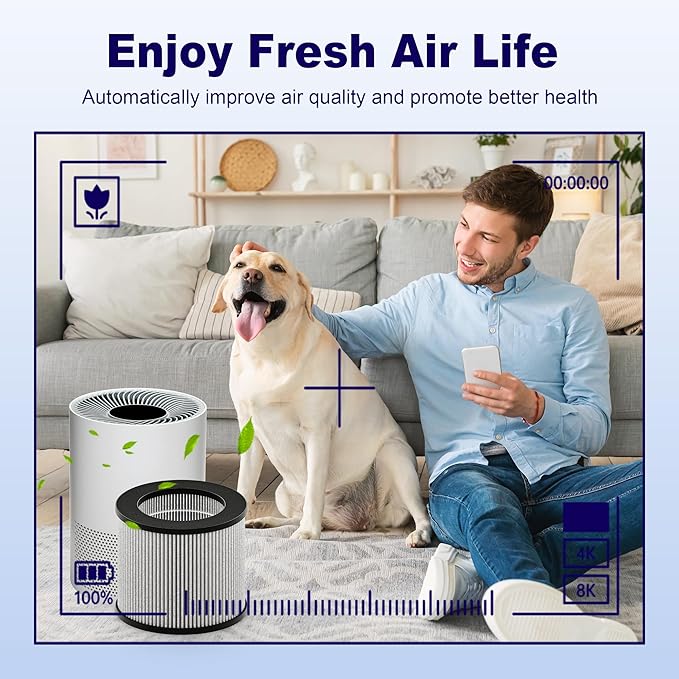 2801 Replacement Filter for Bissell MyAir Personal Air Purifier 2801, 2780, 2780A, 2780B, 2780P, 27809, Hight Efficiency and Carbon Filter, 2 Pack