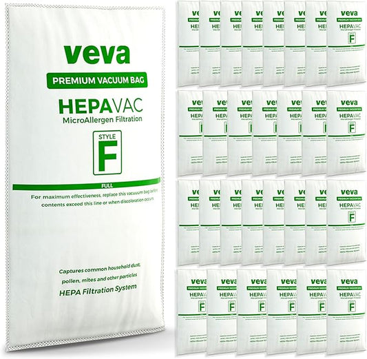 30 Pack HEPA Filter Bags Style F for Kirby Vacuum 204811, 204814, 205811, Avalir I, II, Sentria I, II, Ultimate G, Diamond, G3, G4, G5, G6, G7