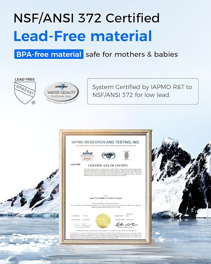 Waterdrop 2 Stage Whole House Water Filter System, with Carbon Filter and Sediment Filter, 5-Stage Filtration, Highly Reduce Chlorine, Taste, Odor, 5 Micron WD-WHF21-BG, 1" Inlet/Outlet