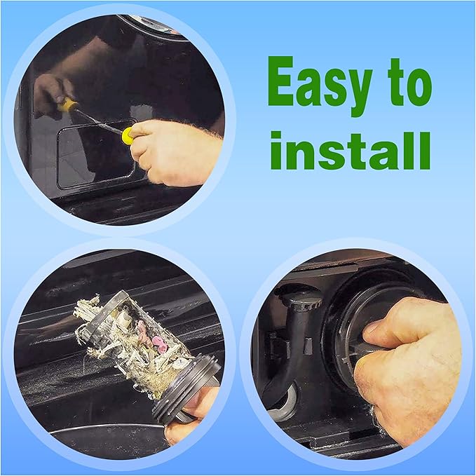 383EER2001A Washing Machine Drain Pump Filter Assembly - Compatible with LG Kenmore Washing Machines Replacement AP4440367 383EER2001F 5230ER3002AAGM75510601 PS3522306 383EER2001F