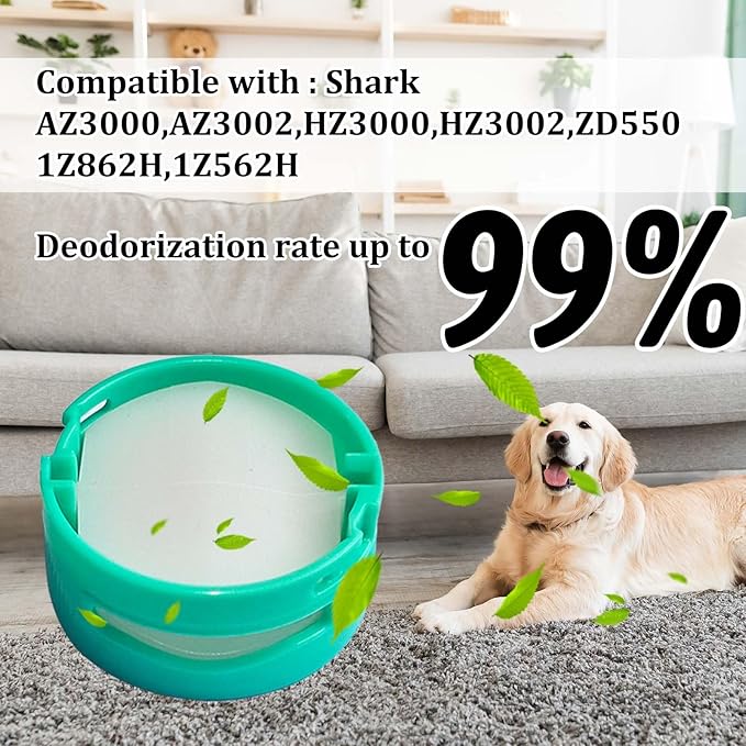 8Pack odor neutralizer fit for shark vacuum Replacement Cartridges: Compatible with Shark HZ702 AZ3000 AZ3002 HZ3000 HZ3002 IZ862H IZ562H ZD550 Vacuum Cleaner & Air Purifier - 1541FC3000 Original