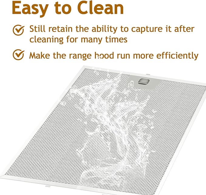 2 Pack WB02X24872 Range Hood Grease Filter Compatible with GE JVW5301EJ1ES JVW53011SJ1SS JVW5301BJ1TS JVW5301FJ1DS JVW5301EJ2ES