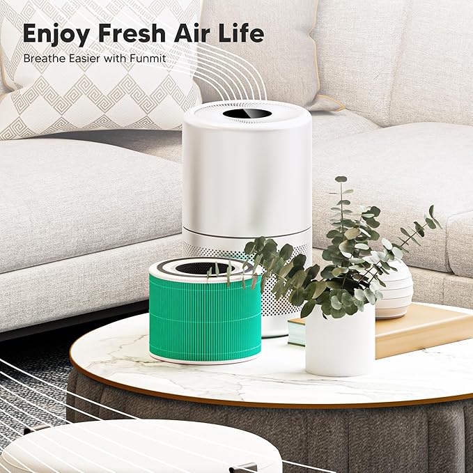 Core 300 Toxin Absorber Replacement Filter for LEVOIT Core 300, Core 300S and Core 300-P Air Purifier, 3-in-1 H13 True HEPA Filter Replacement, Compared to Part # Core 300-RF-TX, 4 Pack, Green