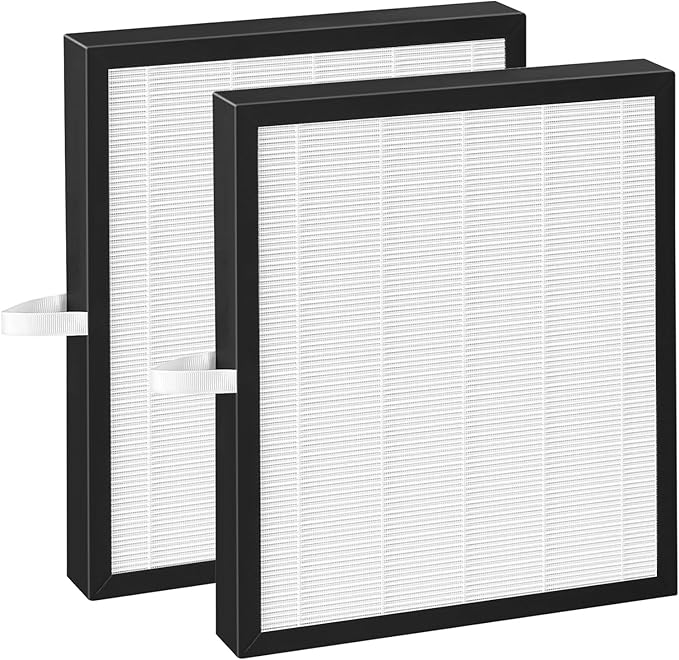 2 Pack KJ217 Replacement Filter,Compatible with MOOKA KJ217 Pet Air Purifier,Suitable for Large Room with 2500 Ft², 2 Filters for Pet-raising family,White