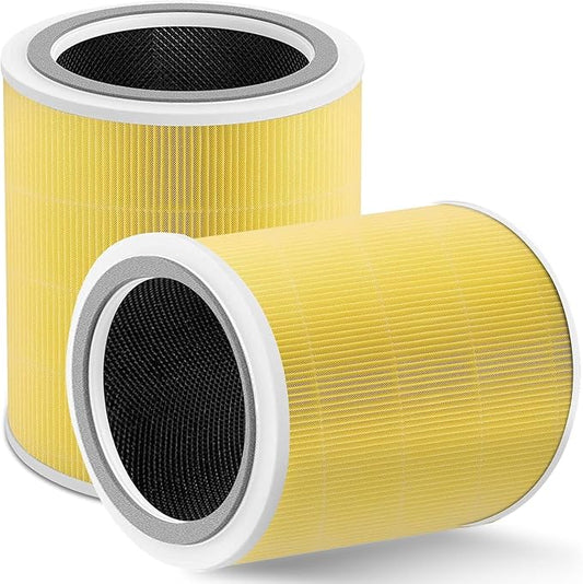 Core 400S Pet Care Replacement Filter Compatible with LEVOIT Core 400S & Core 400S-P Air Purifier, 3-in-1 Activated Carbon Pre-Filter, Core400S-RF-PA (LRF-C401-P-YUS), 2 Pack, Yellow