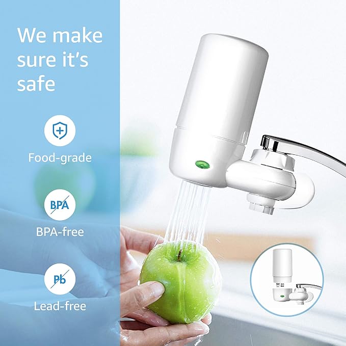 Waterdrop Faucet Water Filter, Replacement for Brita® Filter, 36311 On Tap Water Filtration System, Brita® Replacement Filters, 4-Months or 100 Gallons White (2 Packs)