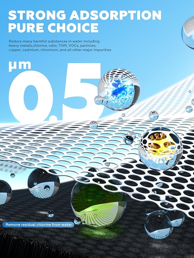 RWF0600A Water Filter, Fit for MWF GE Water Filter, GE MWF, SmartWater MWFP, MWFA, GWF, HDX FMG-1, WFC1201, RWF1060, 197D6321P006, Kenmore 9991, 2packs By AVXBYR