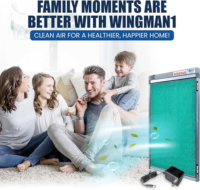 Electronic Air Filter with 1-Yr Supply of Air Purifier Pads - HVAC, Heater, Air Return, Furnace Filters for House - Air Conditioner Replacement Filters - Easy Homeowner Installed - 18x24x1