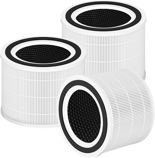 Core 300 Replacement Filter for LEVOIT Core 300, Core 300S and Core 300-P Air Purifier, 3-in-1 H13 True HEPA Filter Replacement, Compared to Part # Core 300-RF, 3 Pack, White