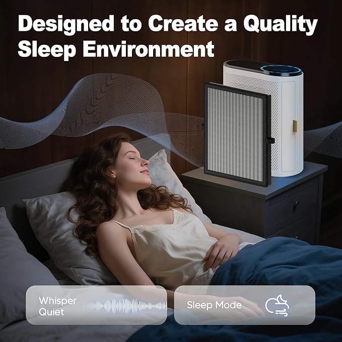 MK04 Air Filter Replacement for Aroeve MK04 MG04JH Air Purifier, 4-in-1 H13 True HEPA High-Efficiency Activated Carbon Filter, Smoke Remover Version (2 Pack)