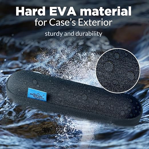 Membrane Solutions 2Pcs Personal Water Filter Straw with A Storage Case Travel Carrying Bag Portable Water Filtration Carrier, Hard Shockproof EVA, for Camping, Hiking, Water Purifier Survival