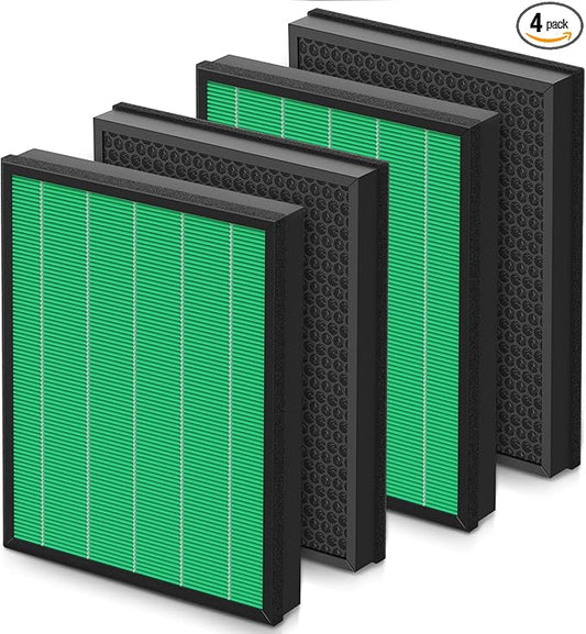 400/400S Replacement Filter for Coway AIRMEGA Max2 400 400S 400(G) 400S(G) Air Purifier, Max2 Green HEPA and Active Carbon Filter Set, AP-2015-FP, 2 Set