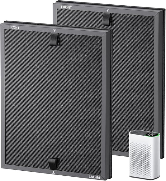 HAP602 Replacement Filters for ECOSELF HAP602/ HAP602WF Air Purifier, 3-IN-1 HAP602 Hepa Filter Replacement, High-Efficient Filtration for Home, 2 Pack