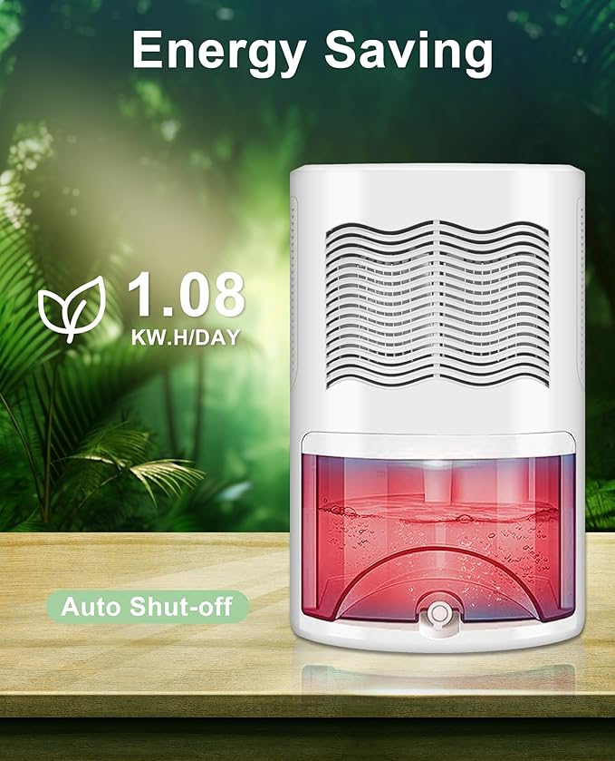 Gocheer Dehumidifiers for Home for Room,800 sq ft Dehumidifier with Drain Hose for Basement,68 OZ Small Dehumidifier for Bedroom Bathroom RV Closet with Auto Shut Off,7 Colors LED Light,Sleep Model