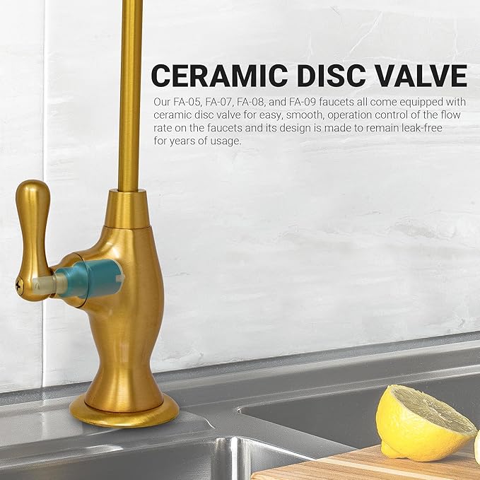 Non-airgap RO Faucet Reverse Osmosis Drinking Water Filtration System Water Dispenser Spout (Classic Bronze). Vase Style with Faucet Wrench. NSF Certified.