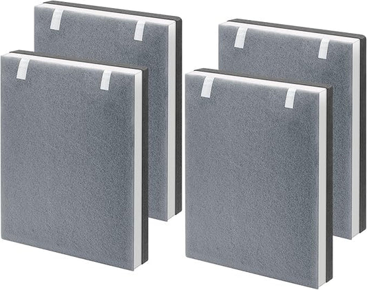 4 Pack Vital 100 Replacement Filter Compatible with LEVOIT Vital 100 Air Purifier, 3-in-1 HEPA and High-Efficiency Activated Carbon Filters, Replace Part # Vital 100-RF