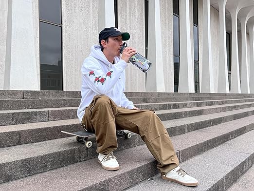 Epic Water Filters Nalgene OG Water Bottle with Filter, USA Made, BPA Free, Removes 99.99% Tap Water Contaminants, Forever Chemicals, Asta Art, 48 oz