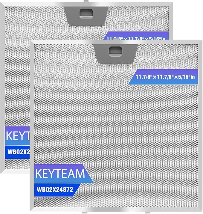 2 Pack-WB02X24872 Range Hood Grease Filter Replacement,Fits 11 7/8 x 11 7/8 x 3/8 Inch Range Hood