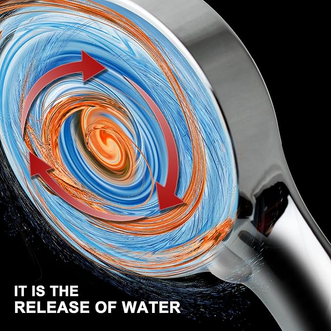 High Pressure Handheld Shower Head with Powerful Shower Spray against Low Pressure Water Supply Pipeline, Multi-functions, w/ 79'' Hose, Bracket, Chrome Finish