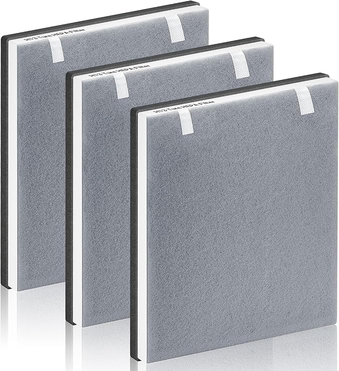 Vital 100 Replacement Filter for LEVOIT Air Purifier, 3-in-1 Pre, H13 High-Efficiency Activated Carbon Filtration System, Replace Part # Vital 100-RF, Pack of 3, By Improvedhand