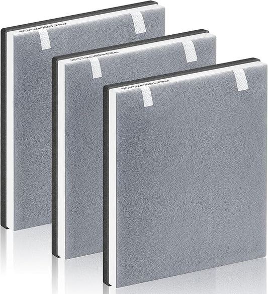 Vital 100 Replacement Filter for LEVOIT Air Purifier, 3-in-1 Pre, H13 High-Efficiency Activated Carbon Filtration System, Replace Part # Vital 100-RF, Pack of 3, By Improvedhand