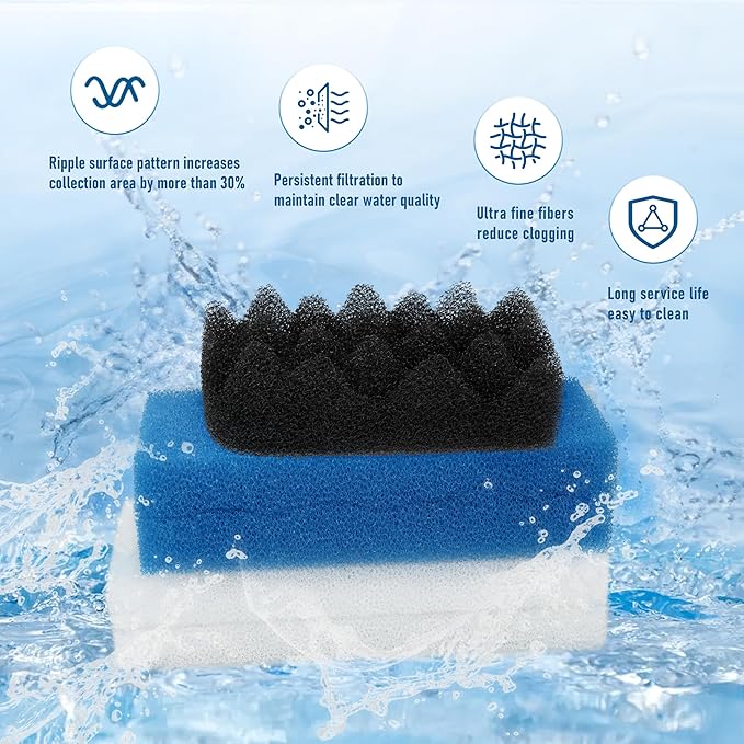 10Pcs Bio Media for Fluval 206 & 207 Canister Filters - Aquarium Biological Filter Media