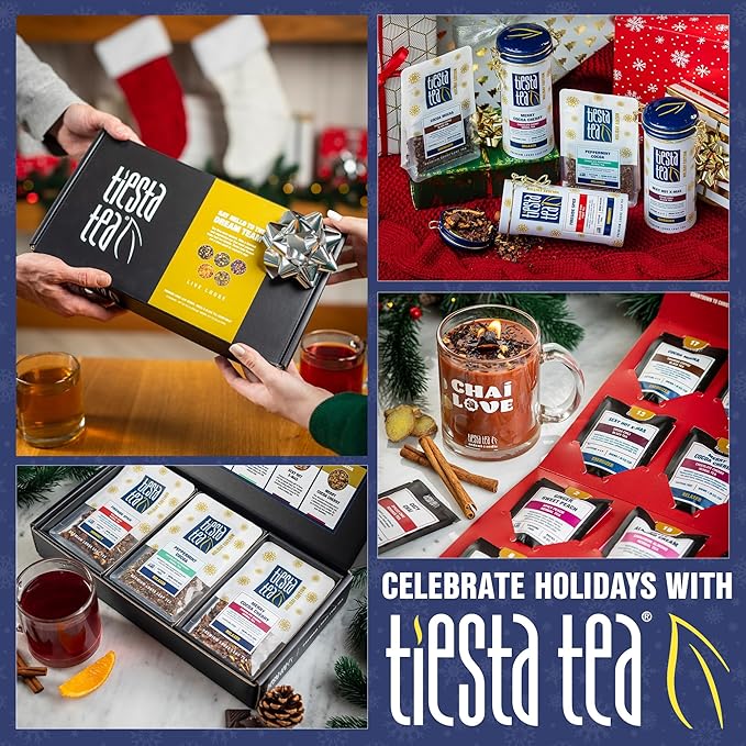 Tiesta Tea - Iced Tea Sampler Dry Flight Set, Loose Leaf, High to No Caffeine, Makes Cold Brew Iced Drink, Assorted Brew Sets with Herbal, Black, Fruit Blends & More, 8 Resealable Sample Pouches