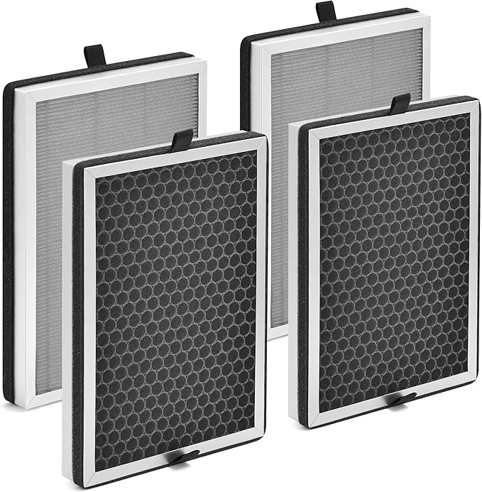 JF 260 Replacement Filter Compatible with Jafanda Air Puri-fier Filter JF260, 3-Stage Filtration with H13 HEPA and Activate Carbon, Fit for Part# JF260-RF, 4-Pack