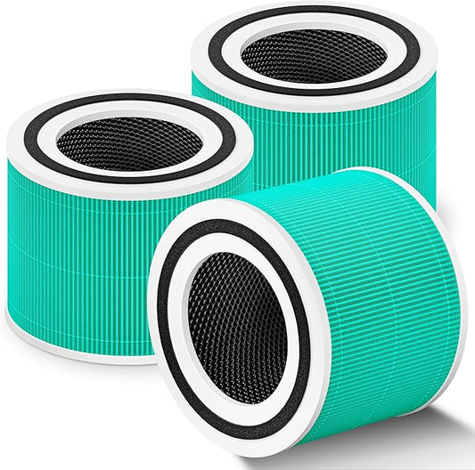 240 True HEPA 14 Toxin Absorber Replacement Filter Compatible with Puroair 240, 3-in-1 True HEPA Filter Replacement, Grade True HP-14 with Activated Carbon Filter, 3 Pack, Green