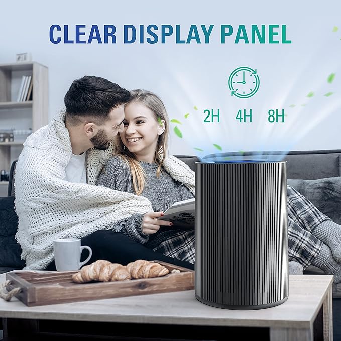 STEALTH Air Purifiers for Home Allergies Pets Hair Dander Pollen, H13 True HEPA 3-in-1 Filter Air Cleaner, Ozone Free 24db Sleep Mode,3 Speeds Timer for Lage Room Dorm Bedroom, Remove Dust Smoke Odor