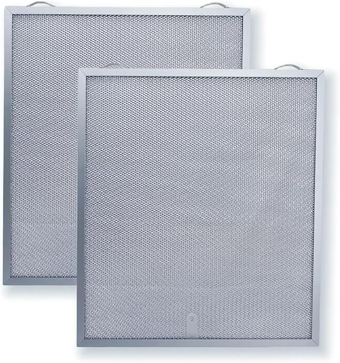 Filtro de campana extractora de 13-7/8 x 15 3/4 x 0.35 pulagadas, filtros de repuestos de campana extractora, filtro de grasa, 2 filtros de aluminio, reemplazo de filtros, filtro de ventilacion.