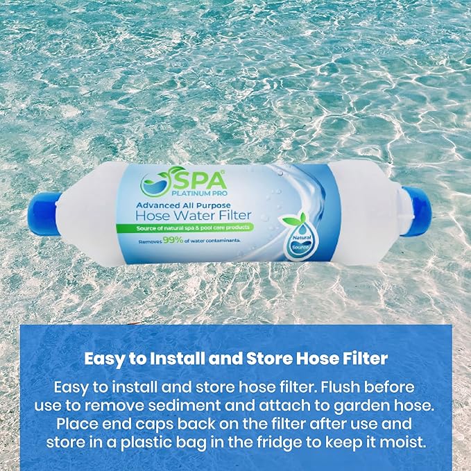 Spa Platinum Pro All Purpose Hose Water Filter for Pools, Spas, and RVs | High Performance Water Filtration System | Filters Up to 40,000 Gallons for Clean and Safe Water Use