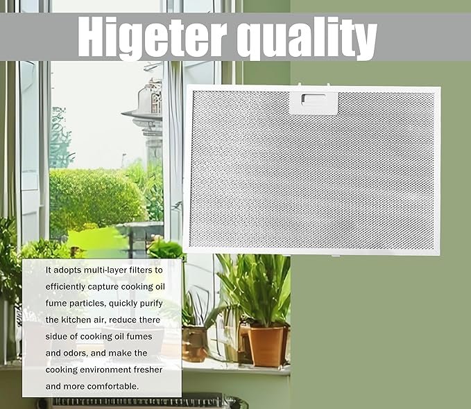 wb02x11012 JV566H2SS Range Hood Grease Filter Compatible with GE Model JV665H1BB JV565H1CC JV665H2WW Easy to Install Durable Replacement Filters for Kitchen Exhaust Fans(1 Pack)