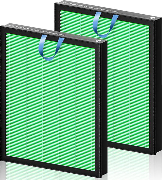 Vital 200S Toxin Absorber Replacement Filter for LEVOIT Vital 200S and Vital 200S-P Air Purifier, True HEPA and High-Efficiency Activated Carbon Filter, Vital 200S-RF-TX, 2 Pack, Green