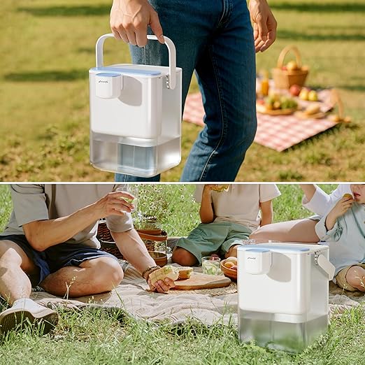 Frizzlife 400-Gallon Electric Water Filter Dispenser with 2 Filters (8-Stage Filtration),Reduce 99.9% of Lead, 6 Months Rechargeable Water Pitcher, BPA-Free Instant Countertop Water Filter System,MD40