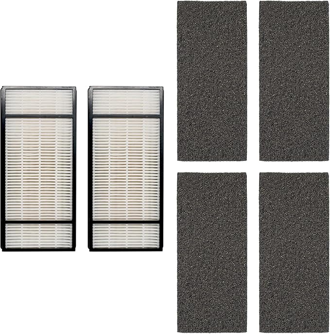 Fette Filter - Air Purifier Filter and Pre-Filter Compatible with Honeywell True HEPA Filter H HRF-H1, HRF-H2 & Filter B HRF-B1, HRF-B2 -(2 HEPA and 4 Pre-Filters)