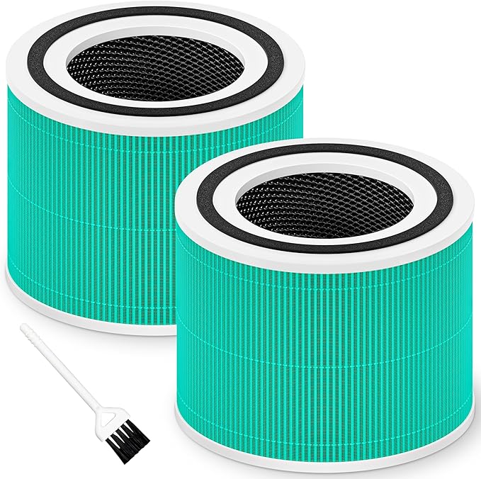 Core 300 Toxin Absorber Replacement Filter for LEVOIT Core 300, Core 300S and Core 300-P Air Purifier, 3-in-1 H13 True HEPA Filter Replacement, Compared to Part # Core 300-RF-TX, 2 Pack, Green