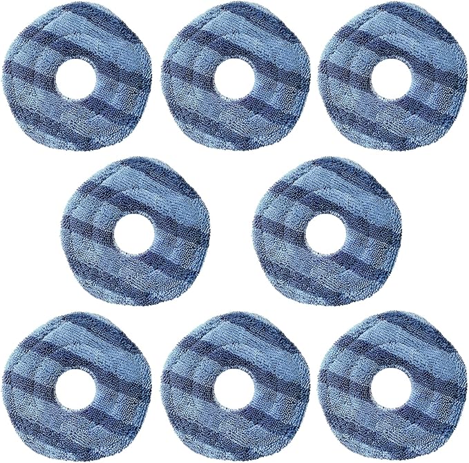 8 Pack Reusable Replacement mop Cloths Compatible with Eufy X10 Pro and eufy X9 Pro Omni Robot Vacuum Cleaner for Efficient Floor Cleaning
