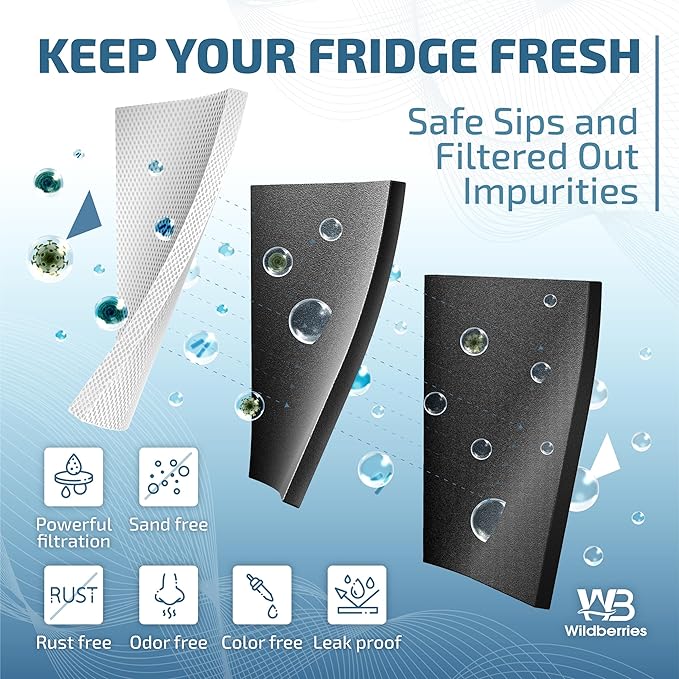 RS25J50 Replacement for Samsung Fridge Water Filter Compatible with Samsung RS25J50, DA29-00019A, DA-97-08006A-B, RH22H9010SR, HAF-CIN/EXP, Kenmore 46-9101, HAF-CIN/EXP, Pack of 3