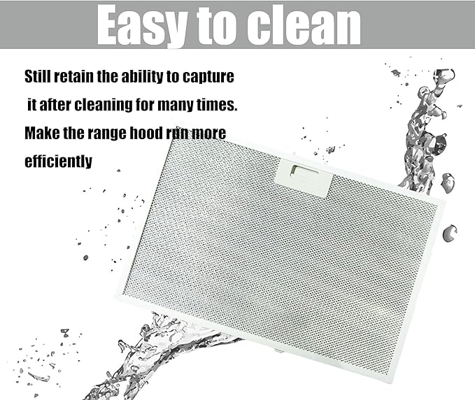 wb02x11012 JV566H2SS Range Hood Grease Filter Compatible with GE Model JV665H1BB JV565H1CC JV665H2WW Easy to Install Durable Replacement Filters for Kitchen Exhaust Fans(1 Pack)