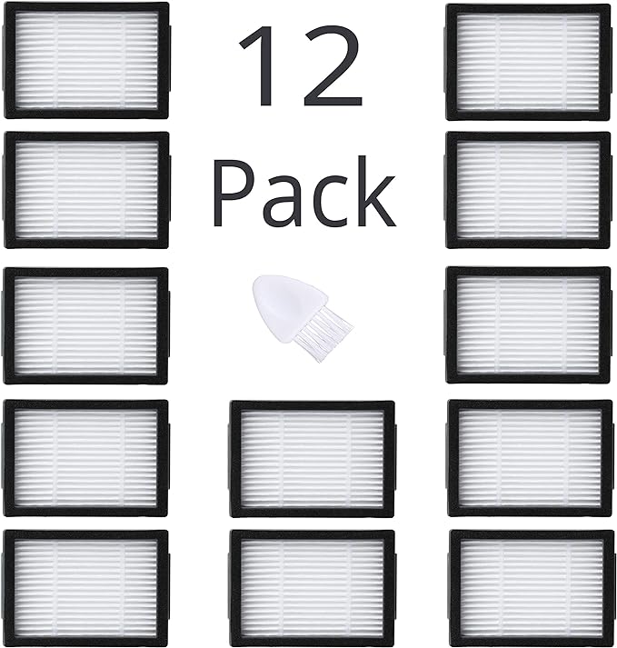 12-Pack Replacement HEPA Filter Compatible for iRobot Roomba Combo i,e,j Series:E5 E6 i1 i3 i4 i5 i6 i7 i8 J5 J6 J8 J9 And All Plus Versions NOT for Combo J7/9 10 Max
