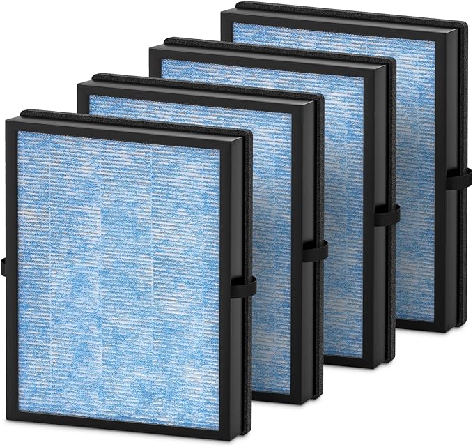 4 Pack MK04 MG04JH Replacement Filters Compatible with MK04 MG04JH Air Purifier MK-04 HEPA Filter for Home Large Room Up to 1095 Sq.Ft for Home, Bedroom, Part No. MK04LX
