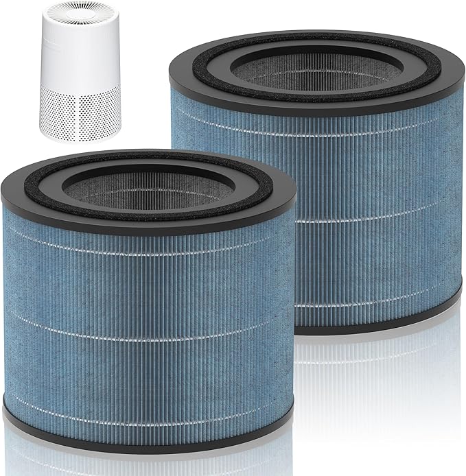 AC2224A Replacement Filter Compatible with Amazon Basics AC2224A Air Purifier, 3-in-1 Filtration System H13 True HEPA Filter with Activated Carbon Pet Care Filter, #2224RF 2Pack