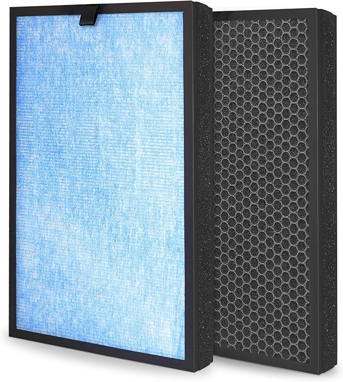 HP8 Replacement Filter Compatible with SimPure HP8 Air Purifier, Part # SP-HP8-RF, H13 HEPA Filter and Activated Carbon Filters, 2-Pack
