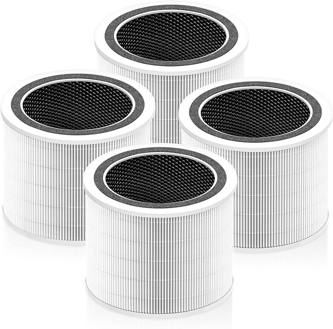 Core 200S Replacement Filter Compatible with LEVOIT Core 200S and LEVOIT Core 200S Smart WiFi Air Purifier,3-in-1 H13 True HEPA Activated Carbon Filter, Core 200S-RF, White, 4 Pack