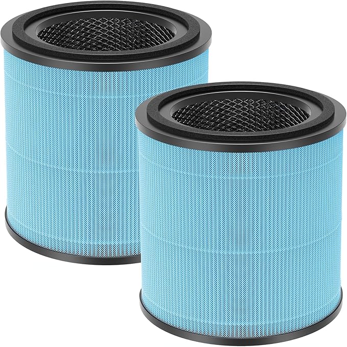 AP0601 Replacement Filters Compatible with AIRTOK Air Puri-fier, 4-in-1 H13 True HEPA Filters, High-Efficiency Activated Carbon Filter, AP0601-RF 2 Pack