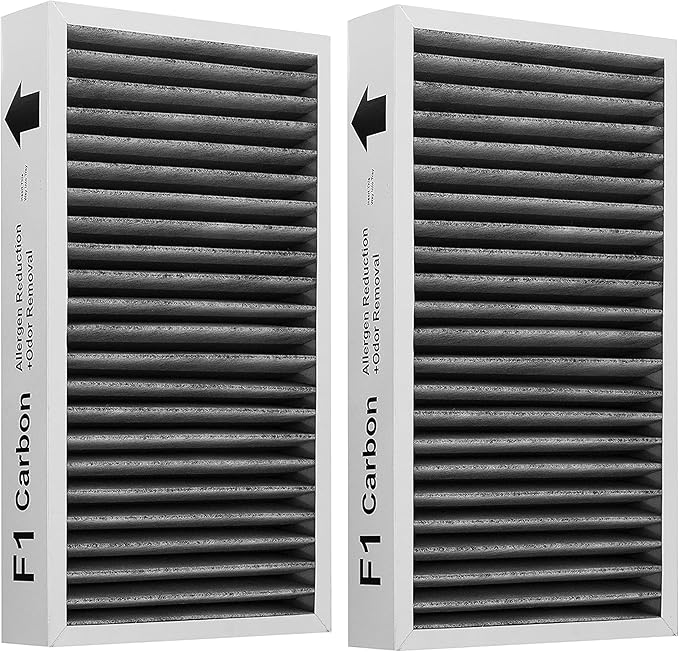 F1 Filter Allergen Reduction + Odor Removal, Compatible with Filtrete C01 T02 Room Air Purifier FAP-C01-F1 FAP-T02-F1, F1 Filter, 2 Pack
